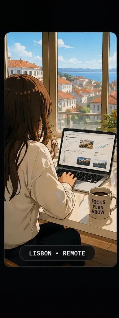 Working from cafe