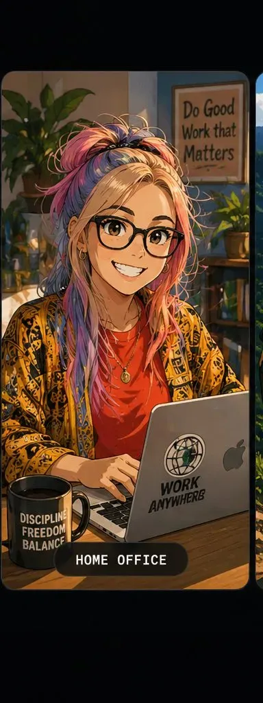 Parent working from home with child